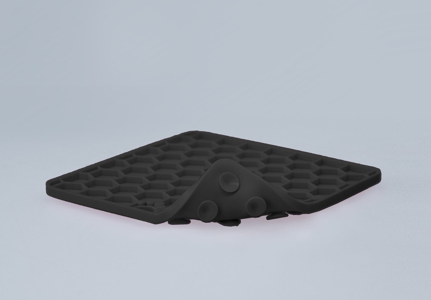 Eat Slow Live Longer Lick Mat Honeycomb Grey