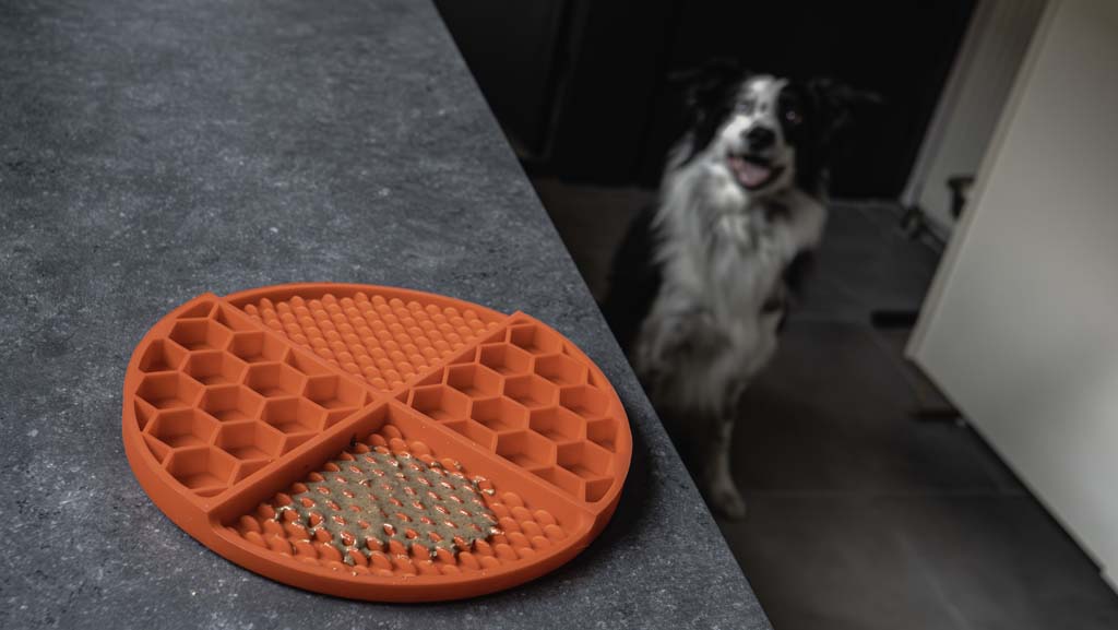 Eat Slow Live Longer Lick Mat Dimensions Circle Red