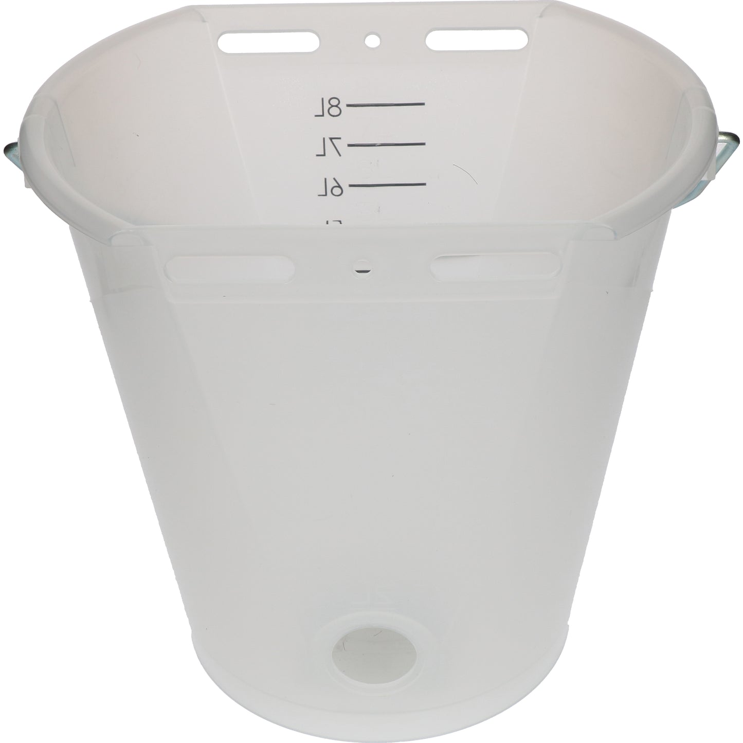 Calf bucket white transparent 2-sided flat Transparant wit