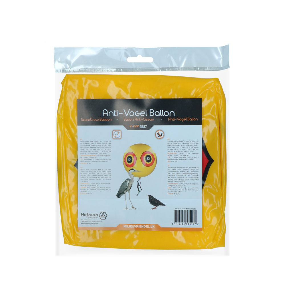Knock Pest Scare balloon Yellow