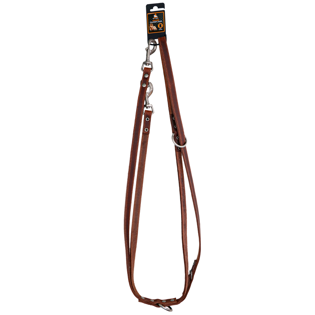 Spotted! Pro Leather Training Leash Brown 2 x 250 cm
