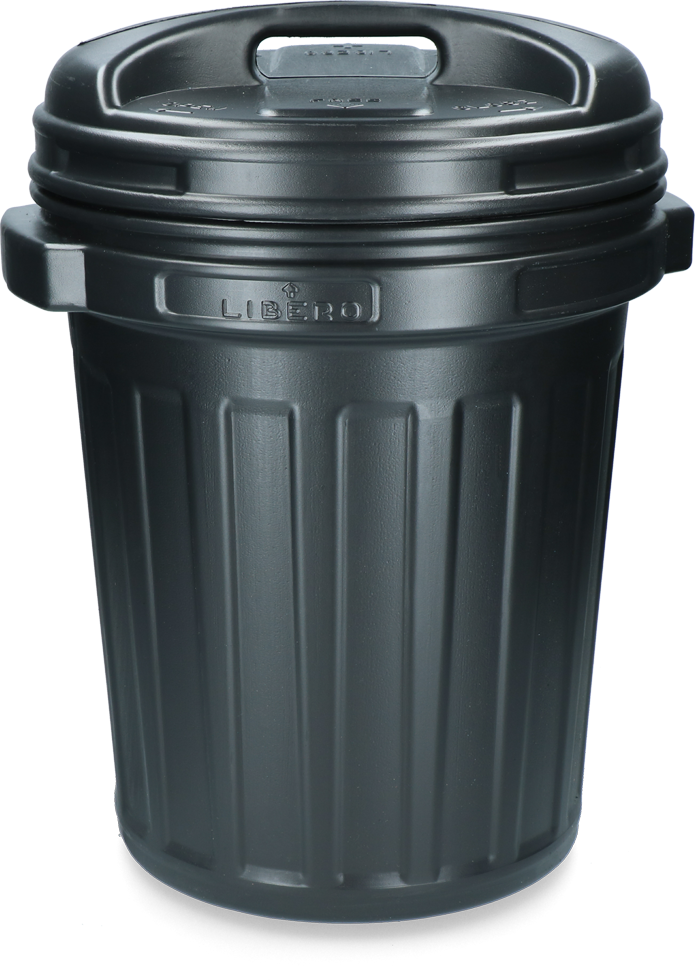 Storage Bucket with lid Black 40 litres Black
