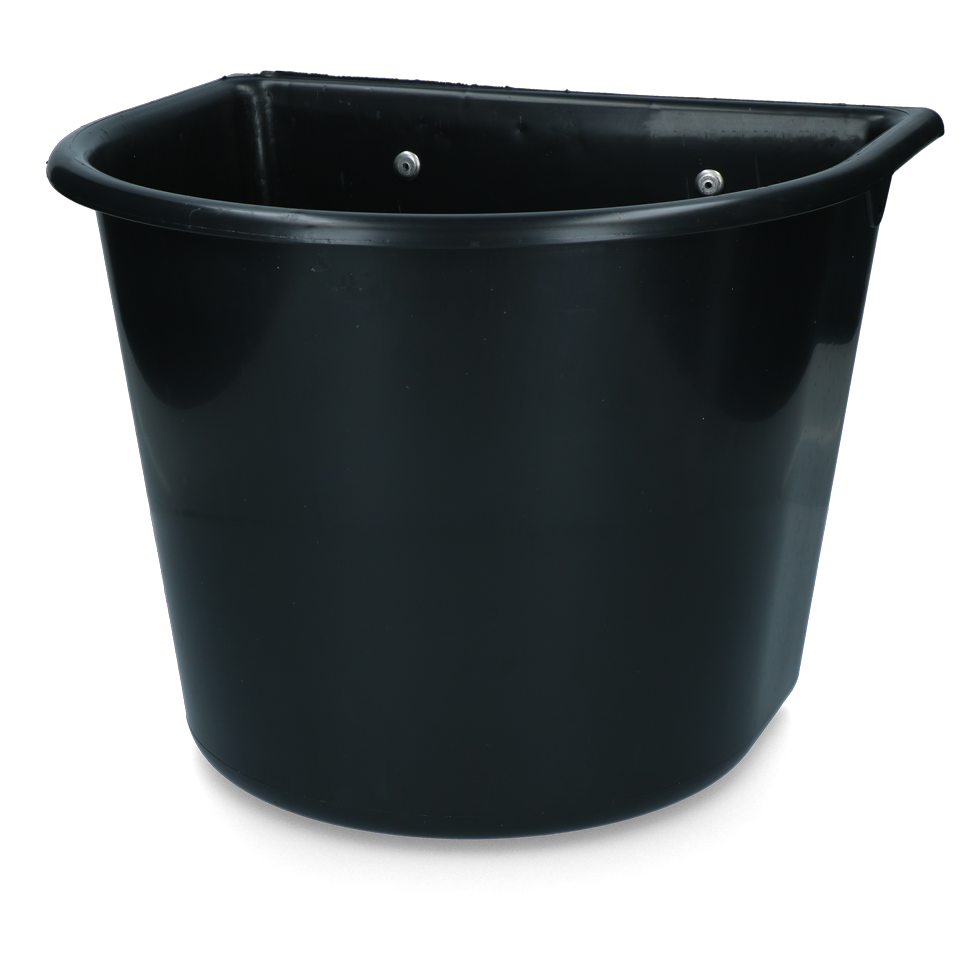 Feed trough 15 l with hooks Black