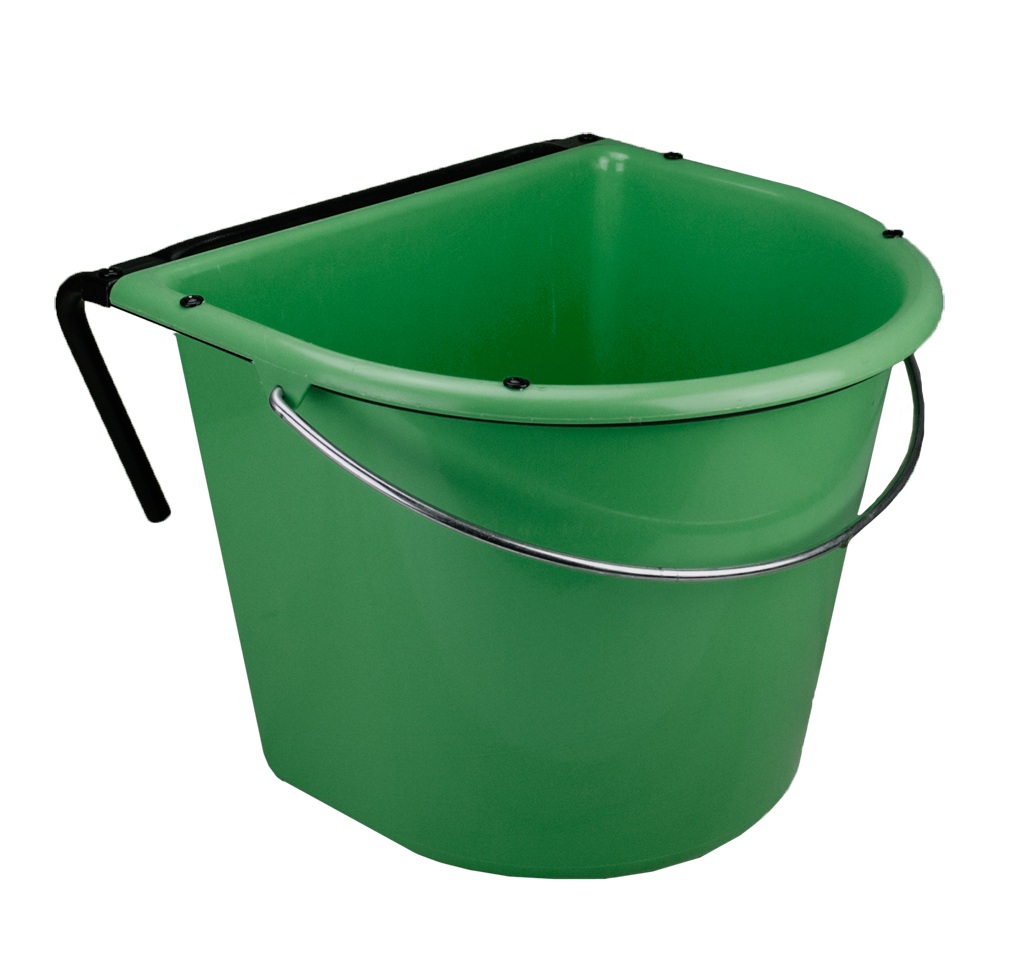 Feed trough 15 l with hook and handle Dark Green