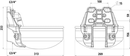E21 itatótál csőszeleppel