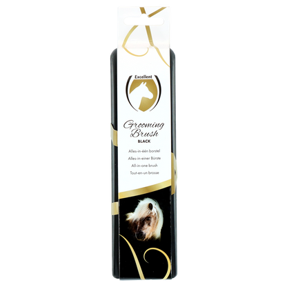 Excellent Horse Grooming Brush M Black