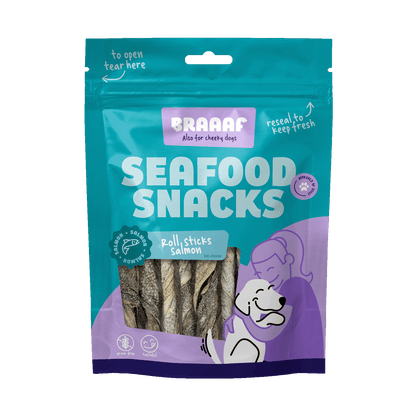 Braaaf Seafood Salmon Roll Sticks - 12 cm