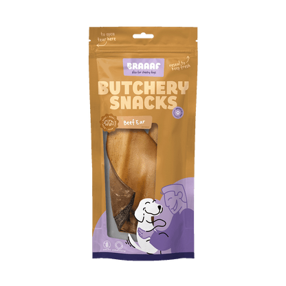 Braaaf Butchery Snacks Beef Ear 2 pcs