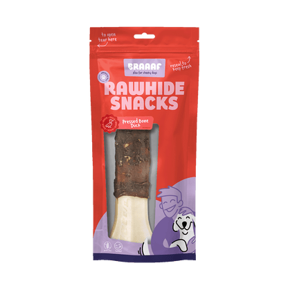 Braaaf Rawhide Pressed Bone Duck - 20 cm