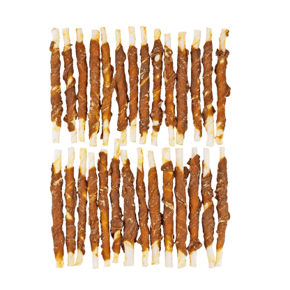 Braaaf Rawhide Roll Sticks Duck - 30 pcs