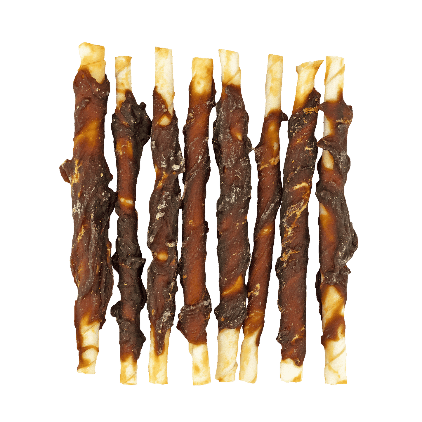Braaaf Rawhide Roll Sticks Duck - 8 pcs