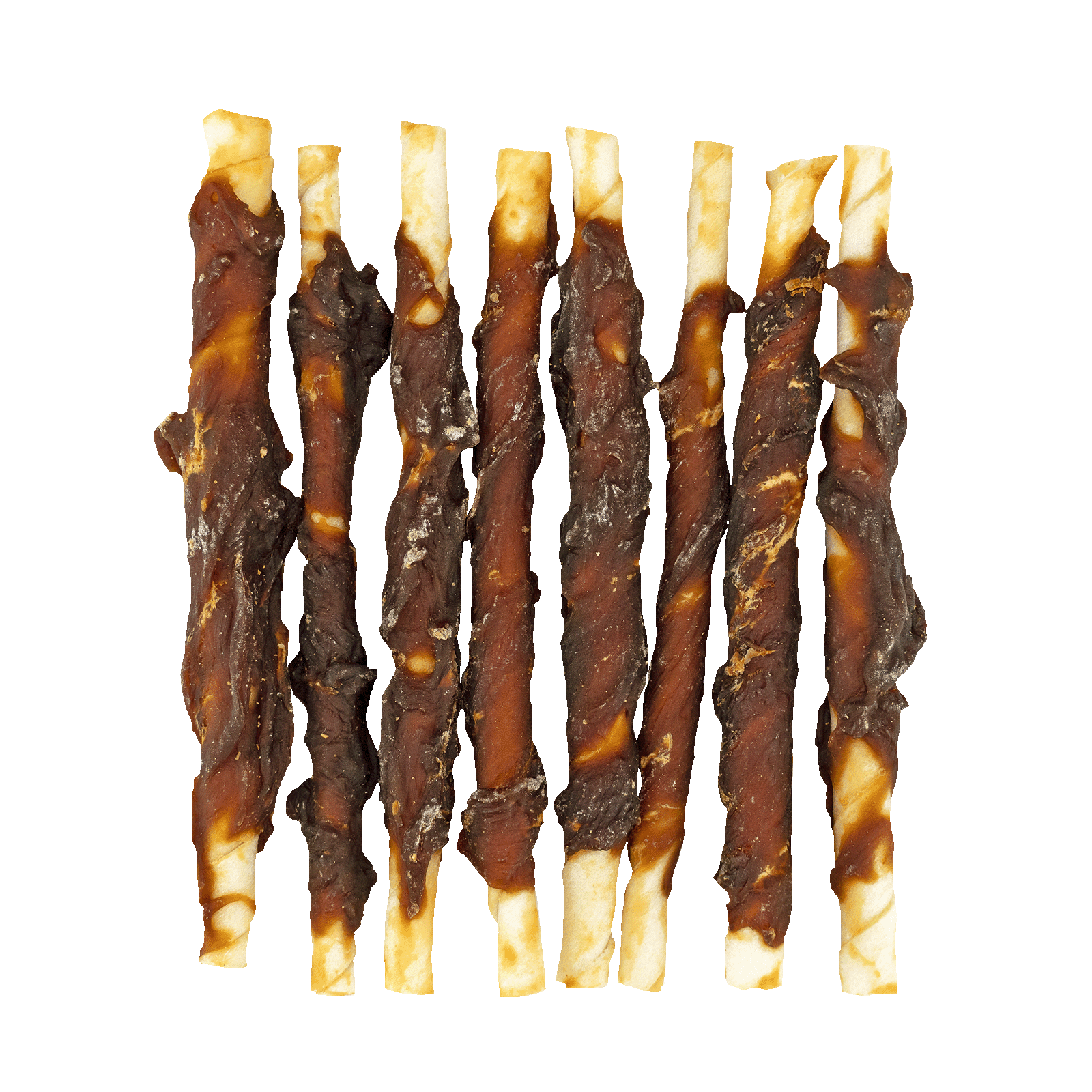 Braaaf Rawhide Roll Sticks Duck - 8 pcs