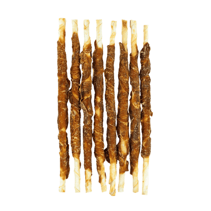 Braaaf Rawhide Twister Chicken (8 pcs) - 25 cm