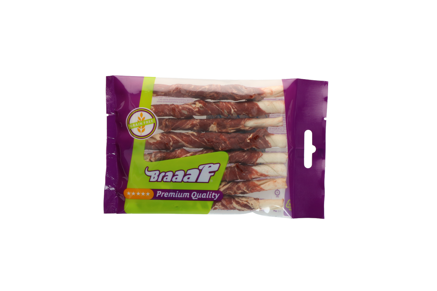 Braaaf Rawhide Roll Sticks Lamb & Fish - 8 pcs