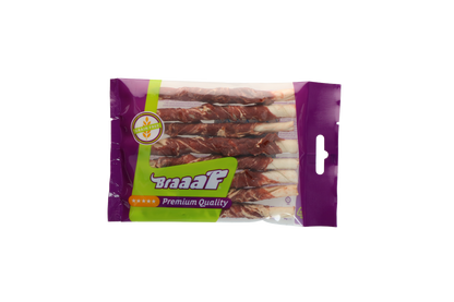 Braaaf Rawhide Roll Sticks Lamb & Fish - 8 pcs