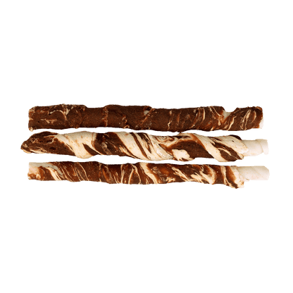 Braaaf Rawhide Twister Beef & Fish (3 pcs) - 21 cm