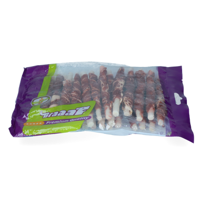Braaaf Rawhide Roll Sticks Beef & Fish - 25 pcs