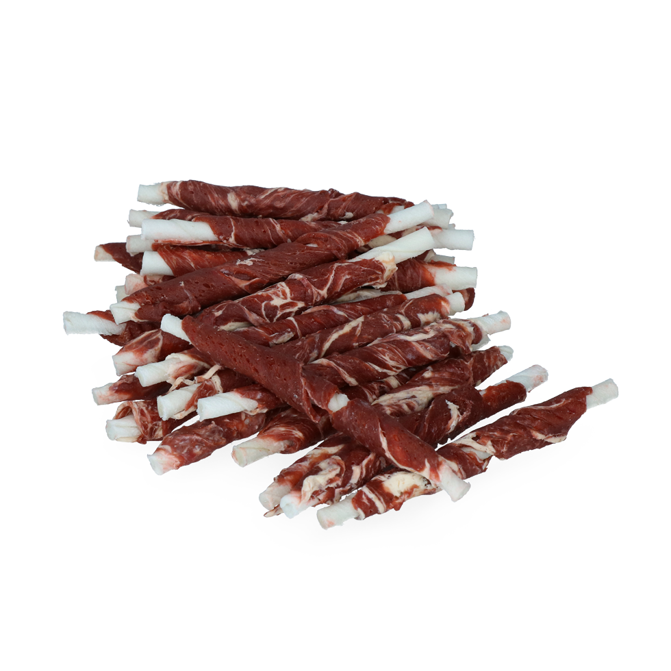 Braaaf Rawhide Roll Sticks Beef & Fish - 25 pcs