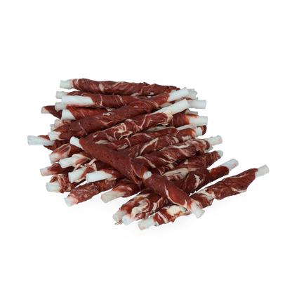 Braaaf Rawhide Roll Sticks Beef & Fish - 25 pcs