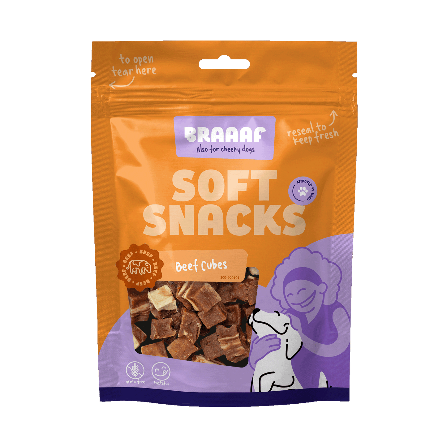 Braaaf Soft Snack Cubes - Beef & Fish