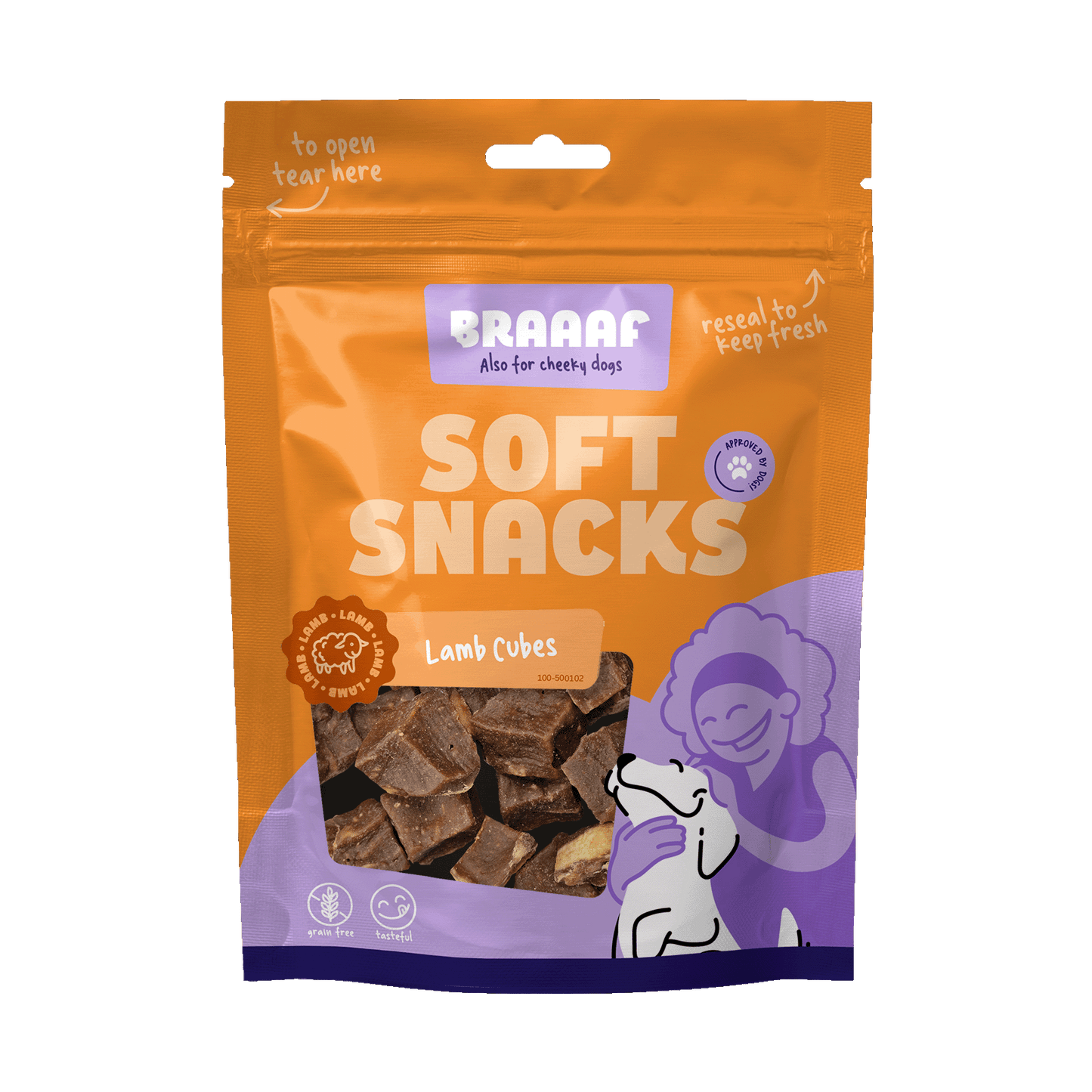 Braaaf Soft Snack Cubes - Lamb & Fish