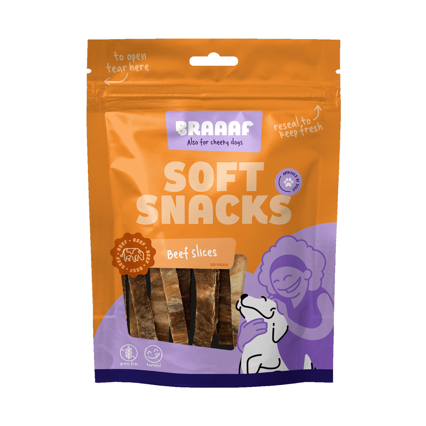 Braaaf Soft Snack Slices - Beef & Fish