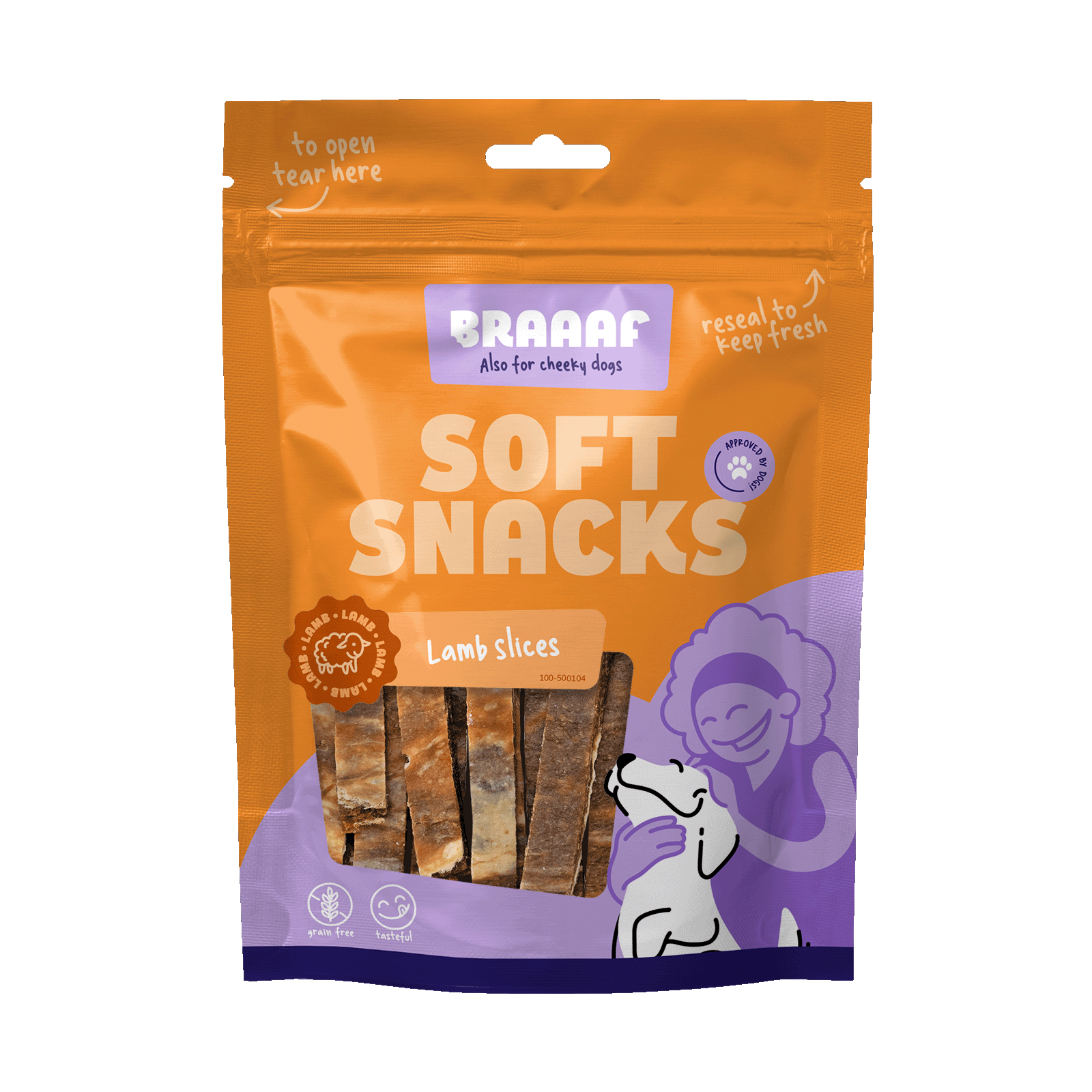 Braaaf Soft Snack Slices - Lamb & Fish