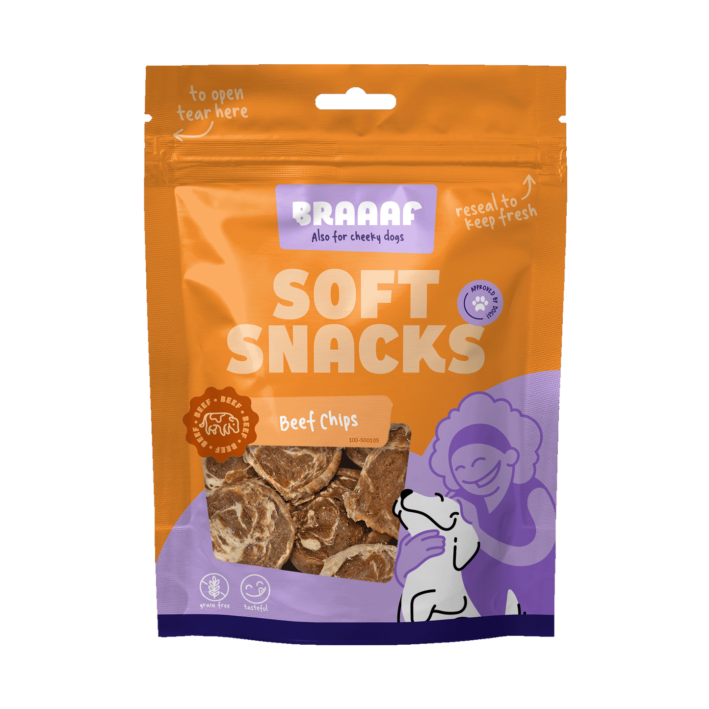 Braaaf Soft Snack Chips - Beef & Fish