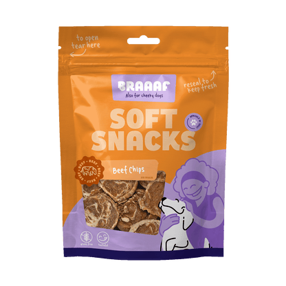Braaaf Soft Snack Chips - Beef & Fish