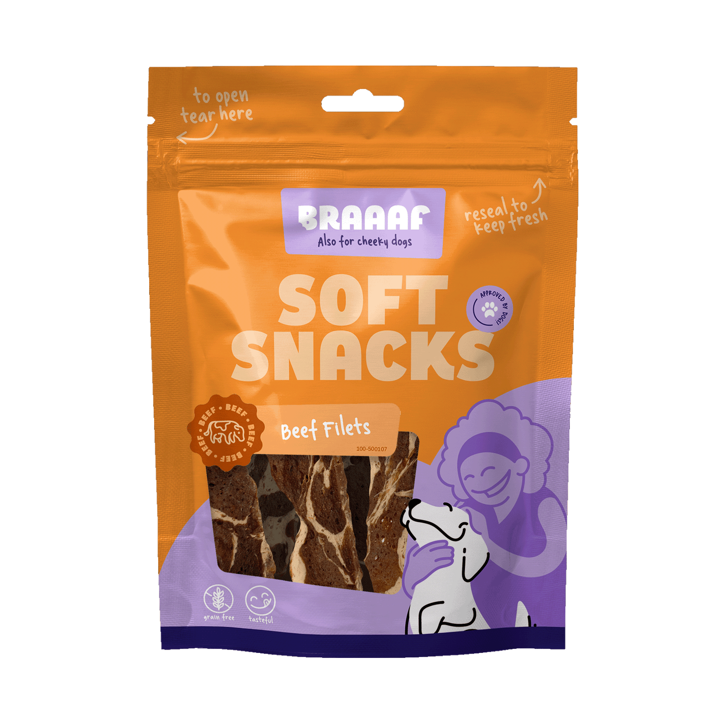Braaaf Soft Snack Filet - Beef & Fish