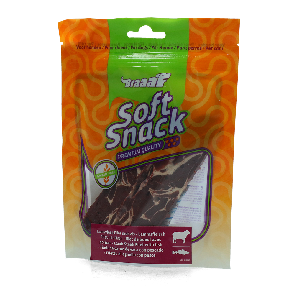 Braaaf Soft Snack Filet - Lamb & Fish