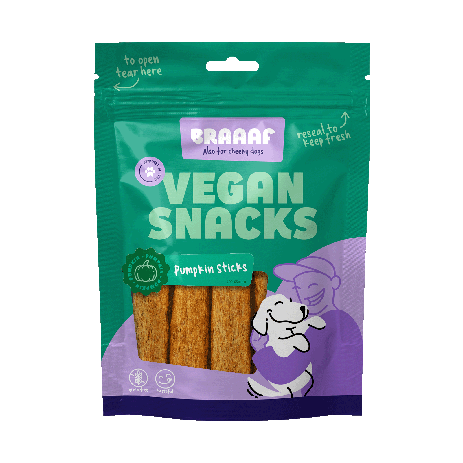 Braaaf Vegan Snack Pumpkin Stick - 12 cm