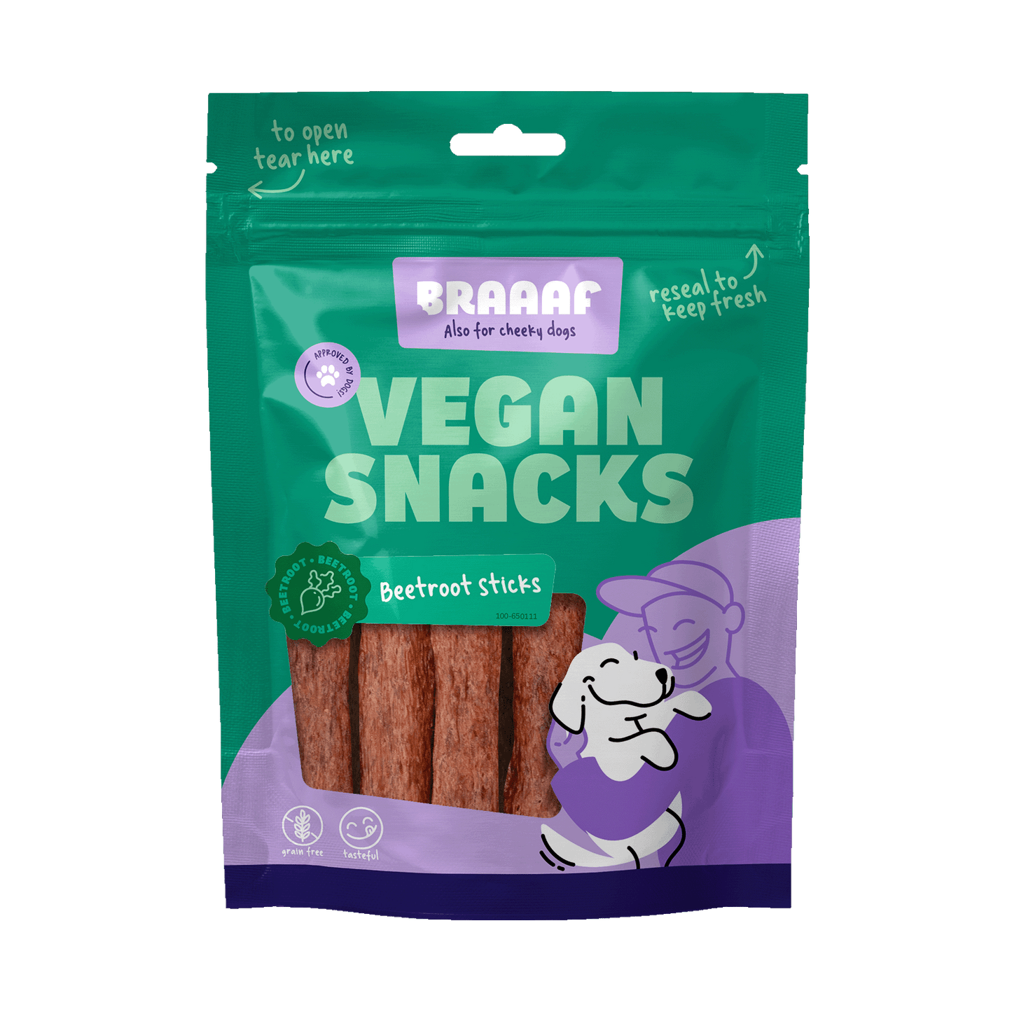 Braaaf Vegan Snack Beetroot Stick - 12 cm