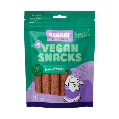 Braaaf Vegan Snack Beetroot Stick - 12 cm
