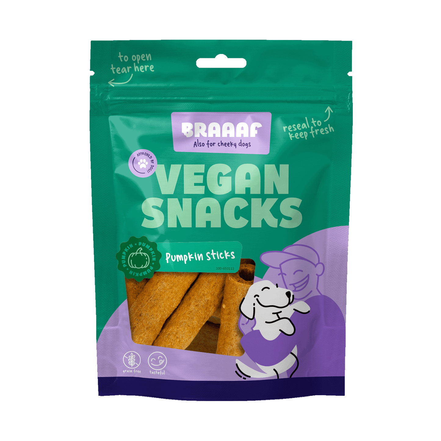 Braaaf Vegan Snack Pumpkin Stick - 6 cm