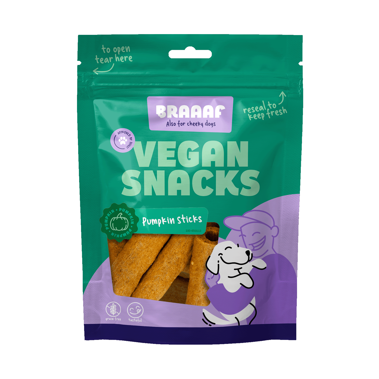 Braaaf Vegan Snack Pumpkin Stick - 6 cm
