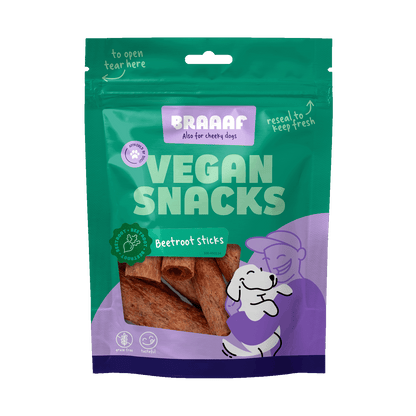Braaaf Vegan Snack Beetroot Stick - 6 cm