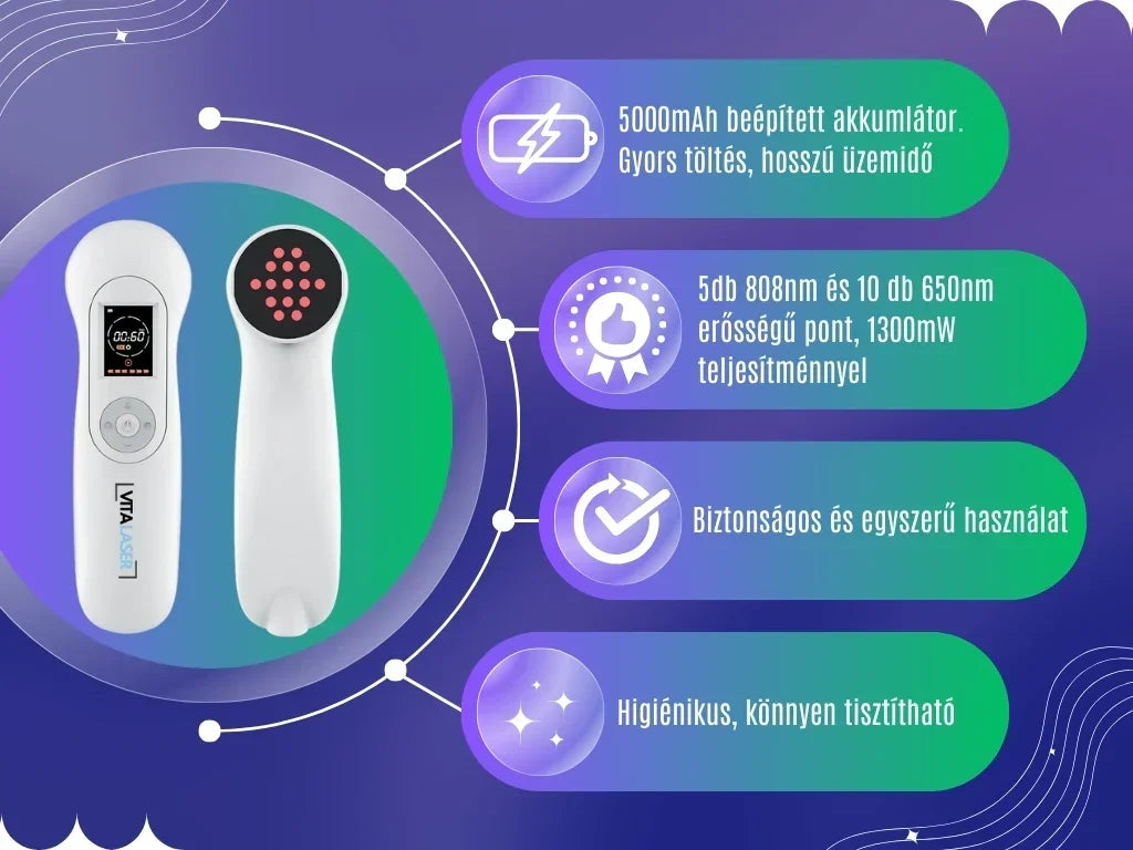 Vitalaser 1300 mW lágylézer BÉRLÉS