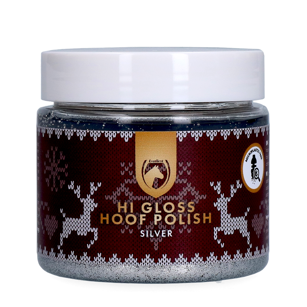 Excellent Horse Christmas Hi Gloss Hoof Polish Silver 150 ml