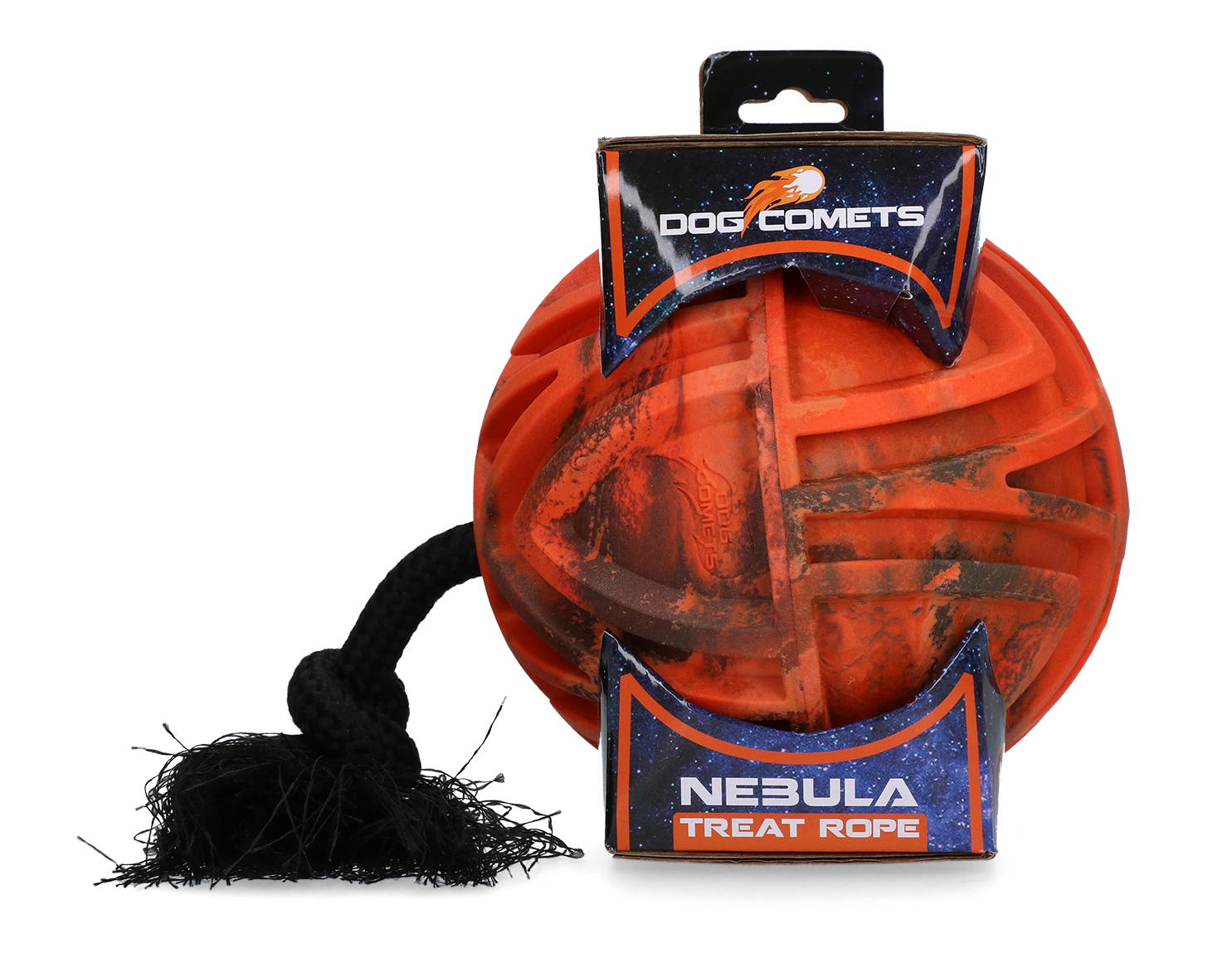 Dog Comets Nebula Treat Rope Orange