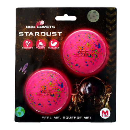 Dog Comets Stardust Pink M (2-Pack)