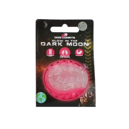 Dog Comets Glow In The Dark Moon Ball S Pink