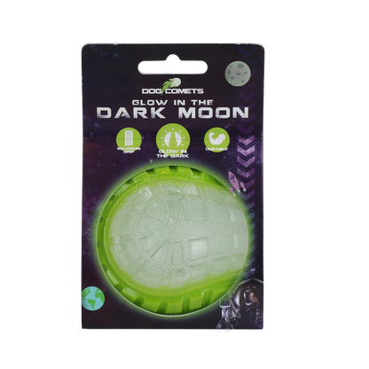 Dog Comets Glow In The Dark Moon Ball M Green