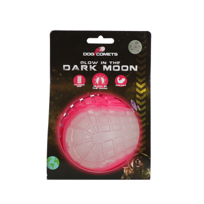 Dog Comets Glow In The Dark Moon Ball L Pink