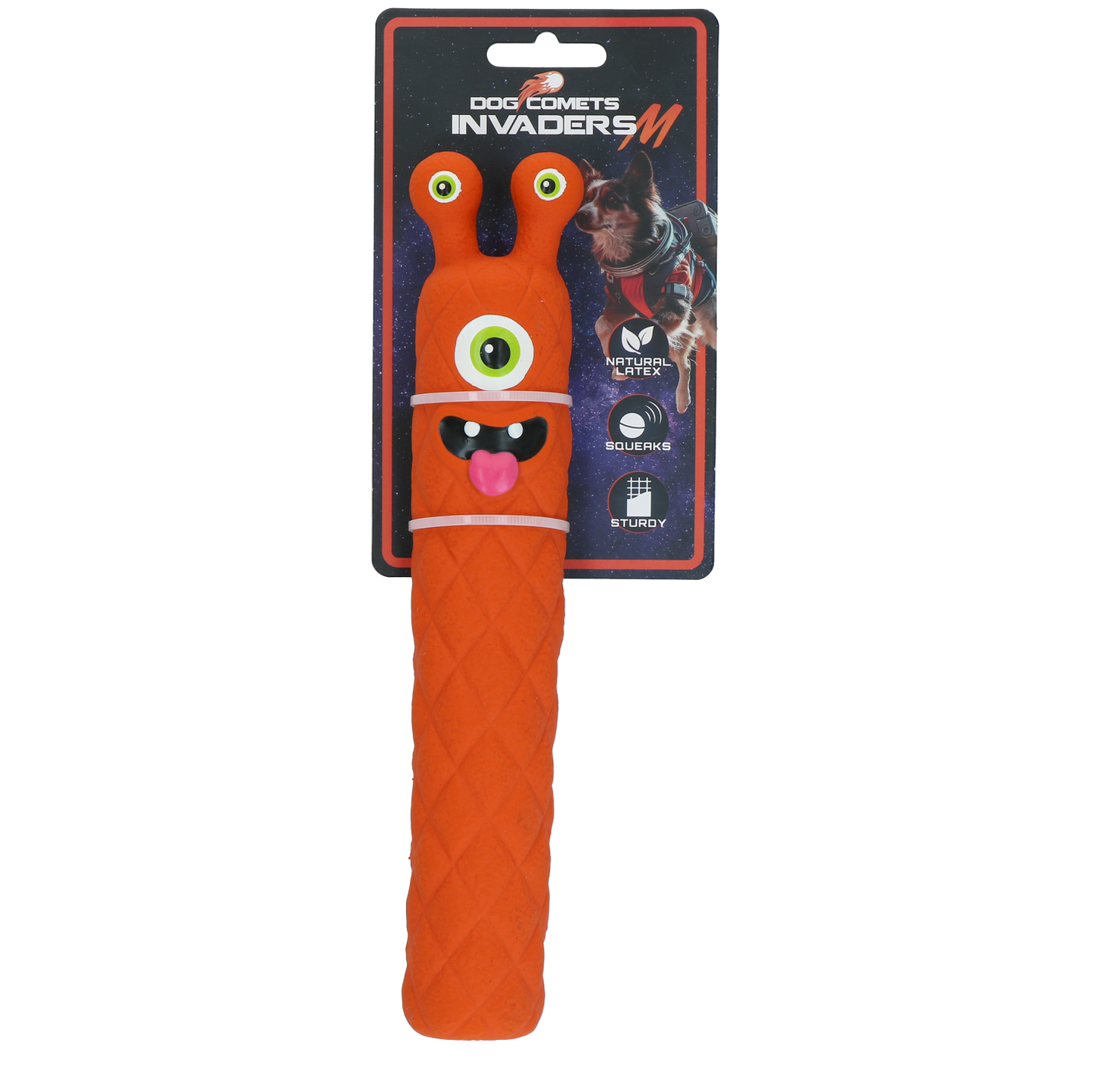 Dog Comets Latex Invaders Orange M