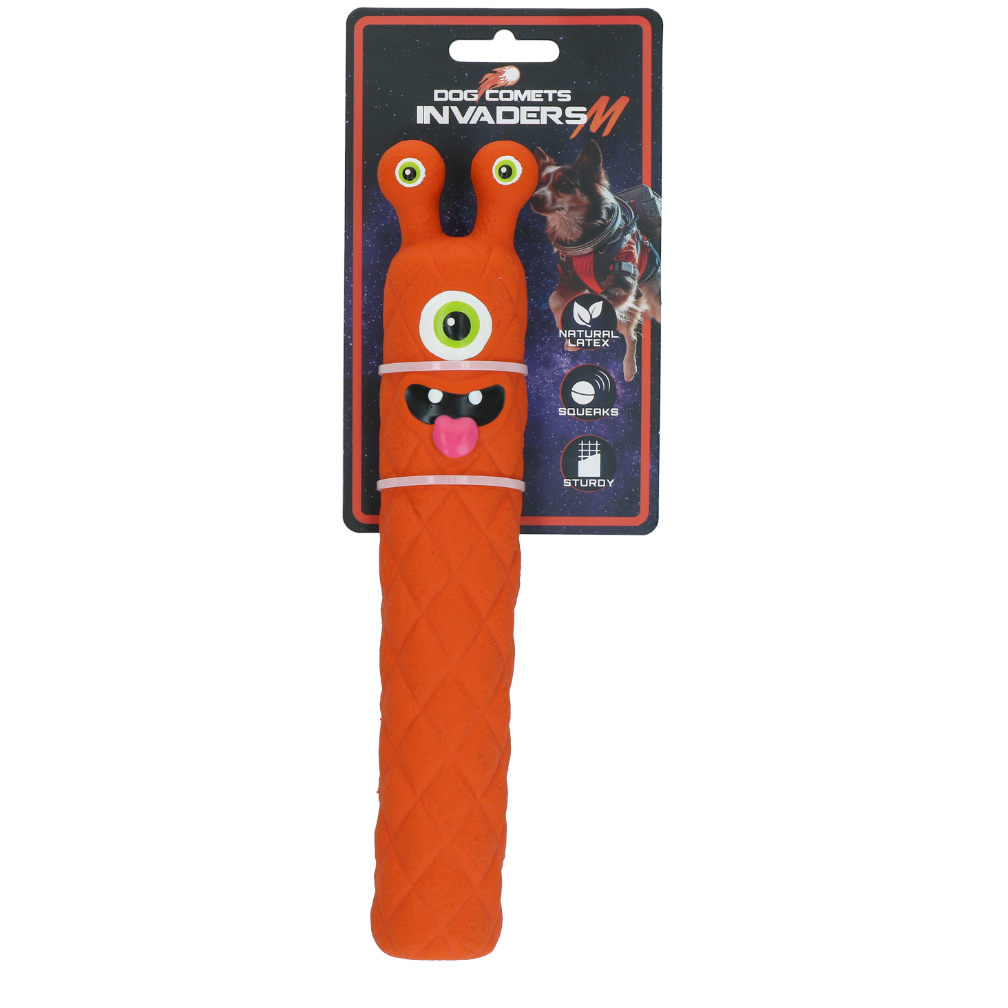 Dog Comets Latex Invaders Orange M