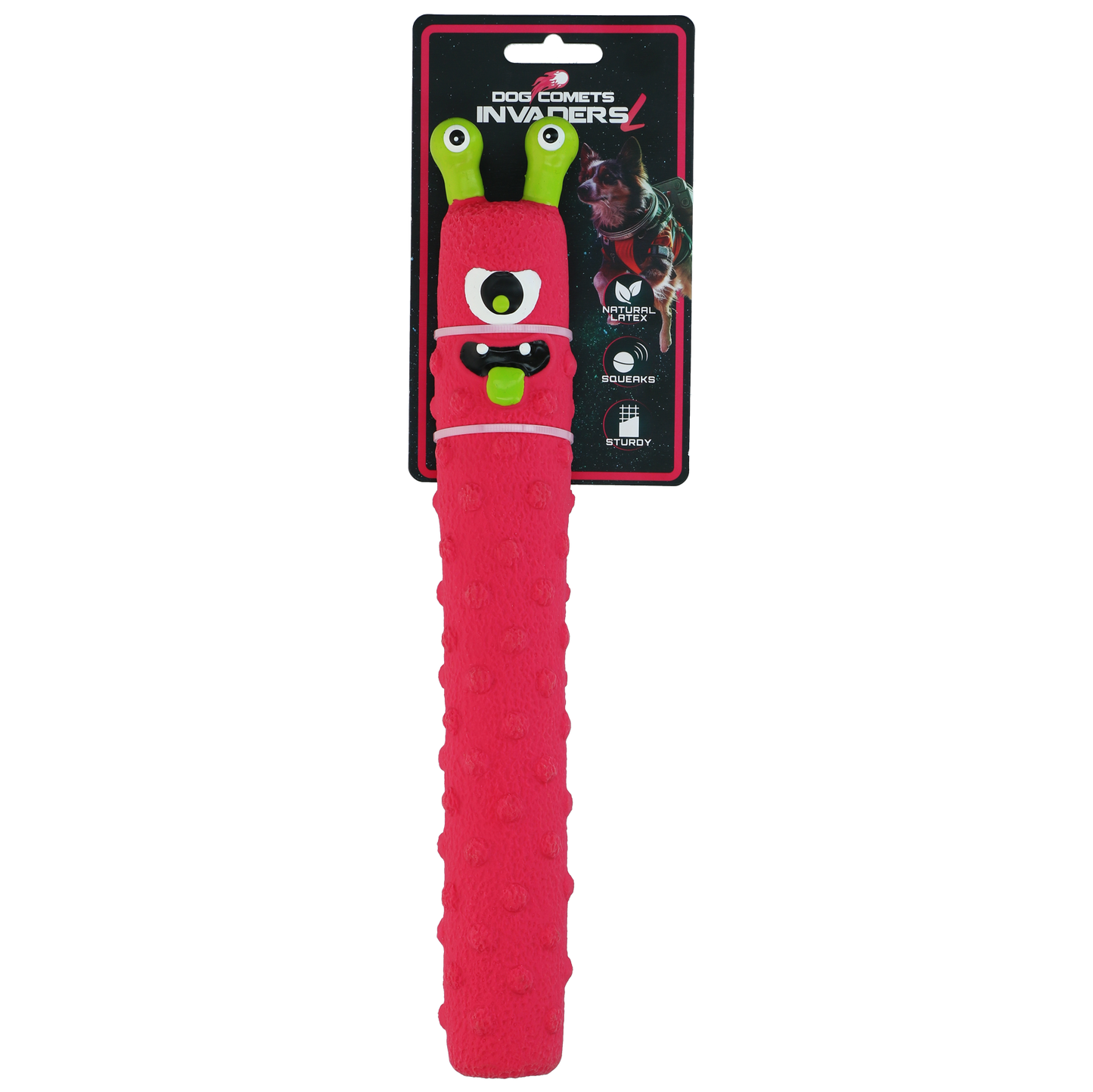 Dog Comets Latex Invaders Pink L