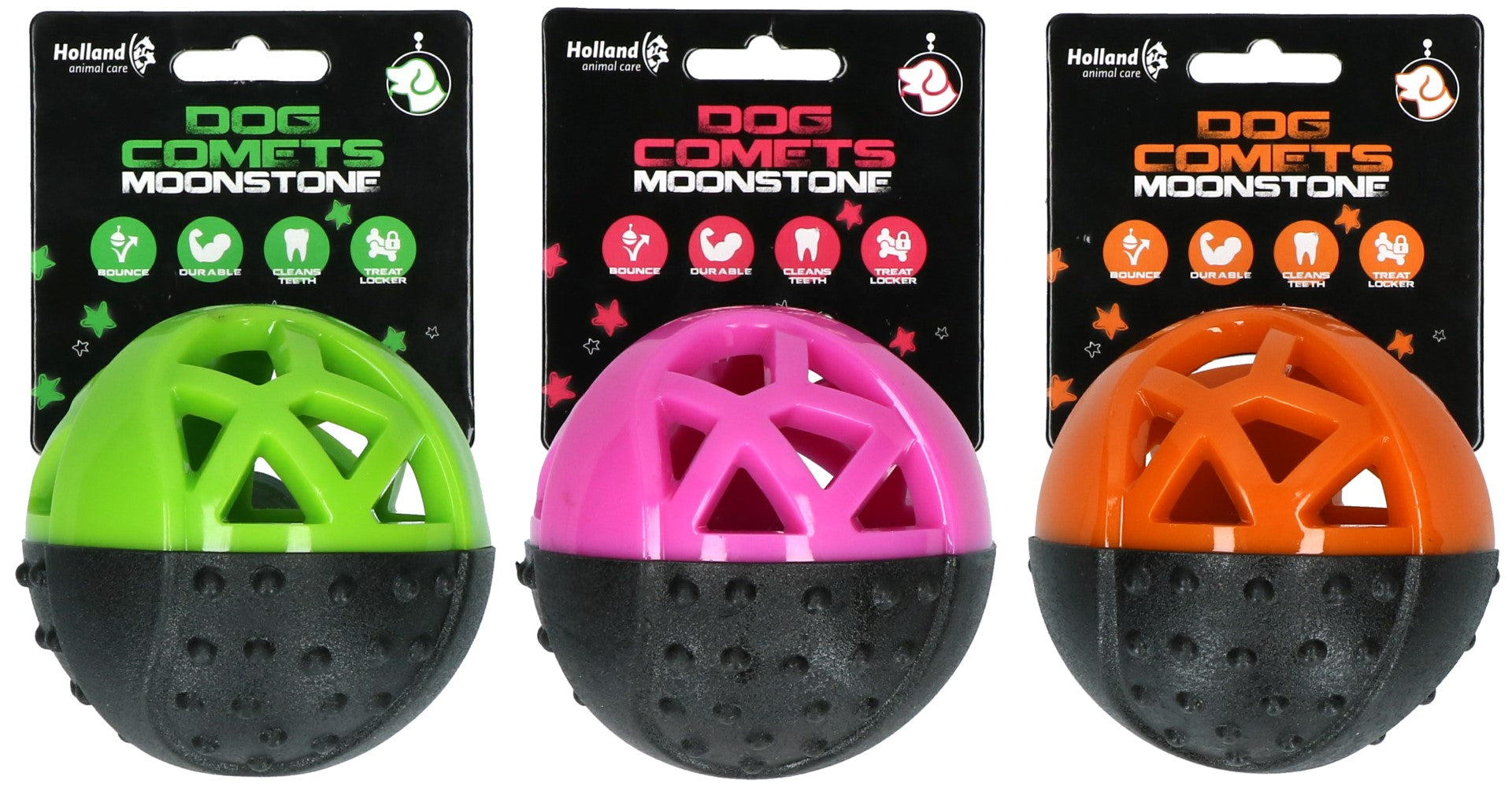 Dog Comets Moonstone Treat Ball Pink