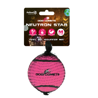 Dog Comets Neutron Star Tennis Ball With Squeaker M Pink