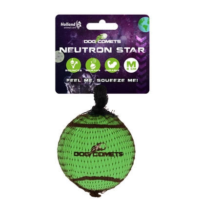 Dog Comets Neutron Star Tennis Ball With Squeaker M Green